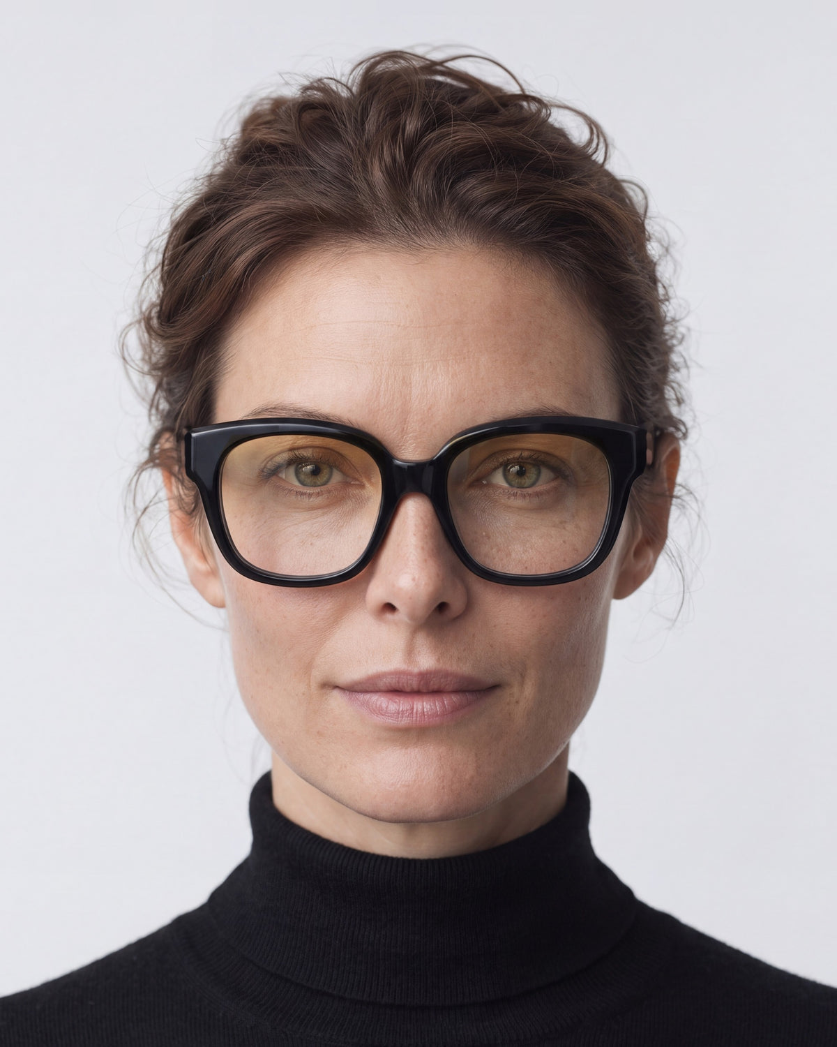 Chloe in black, worn, Dawn lenses
