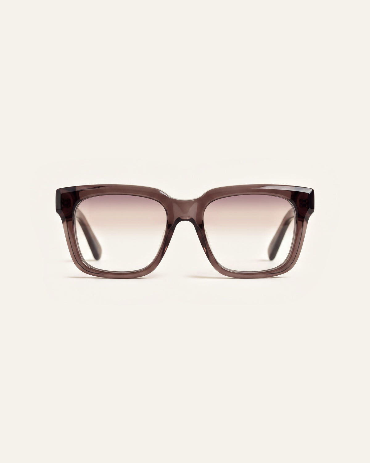 Therese in dark brown, front, Heather lenses
