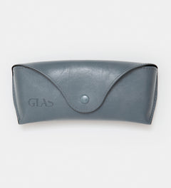 Case in vegan leather Dusty Blue
